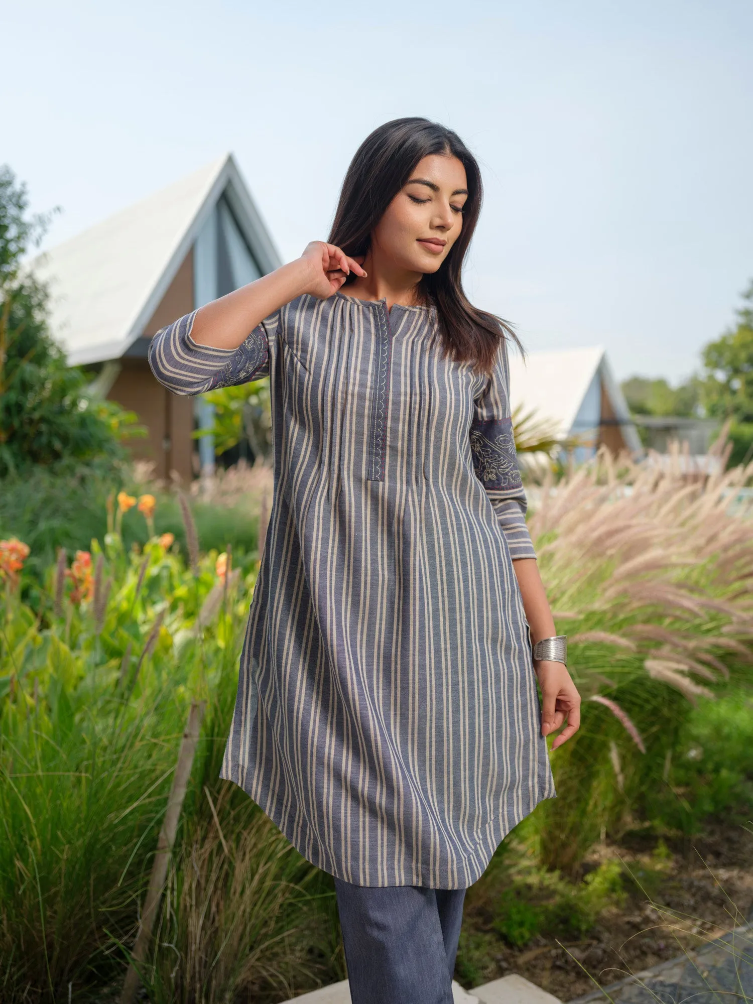 Stripe Plain mix and match Co-ord set