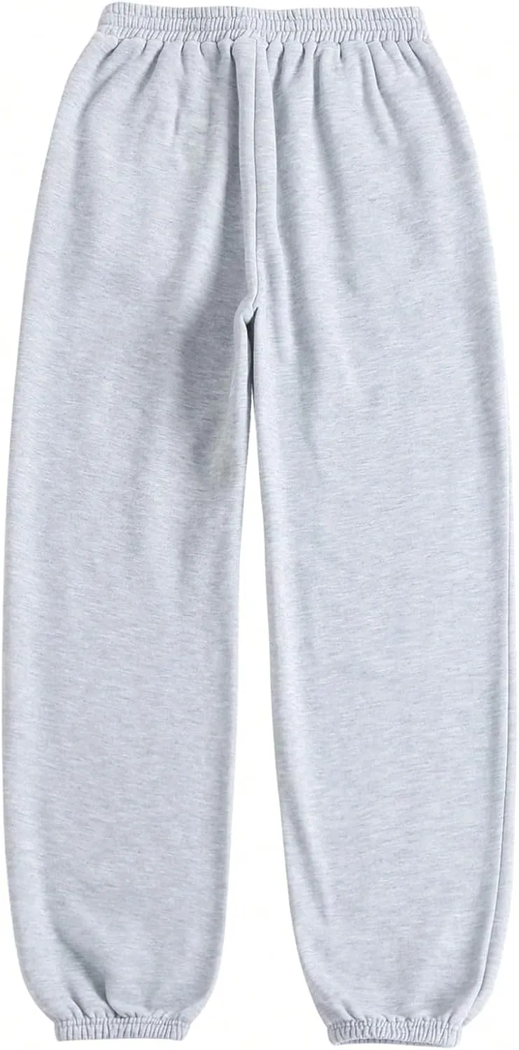 WDIRARA Women's Drawstring Elastic Waist Exercise Sweatpants Trousers Jogger Pants