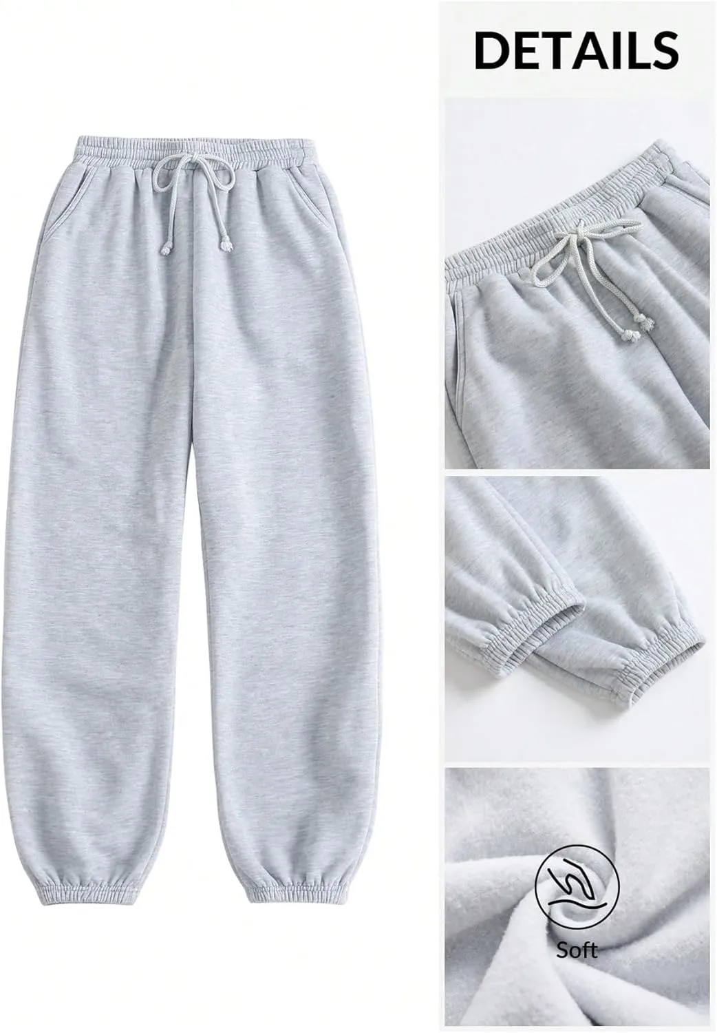 WDIRARA Women's Drawstring Elastic Waist Exercise Sweatpants Trousers Jogger Pants