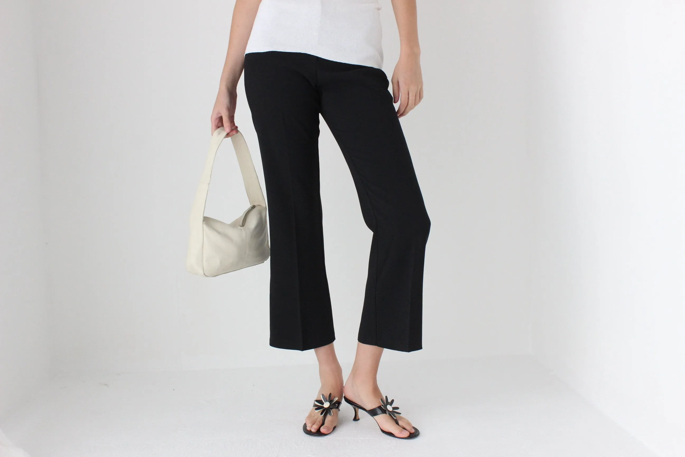 Y2K Minimal White Leather Rectangular Handbag